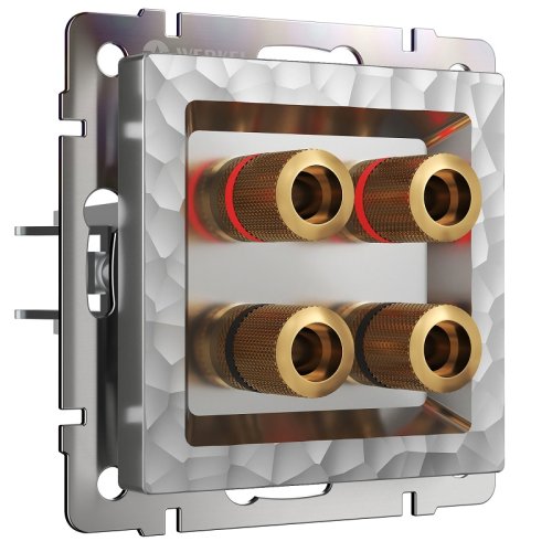 Розетка аудио без рамки Werkel Hammer 2-м. серебряный фото Розетка аудио без рамки Werkel Hammer 2-м. серебряный картинка